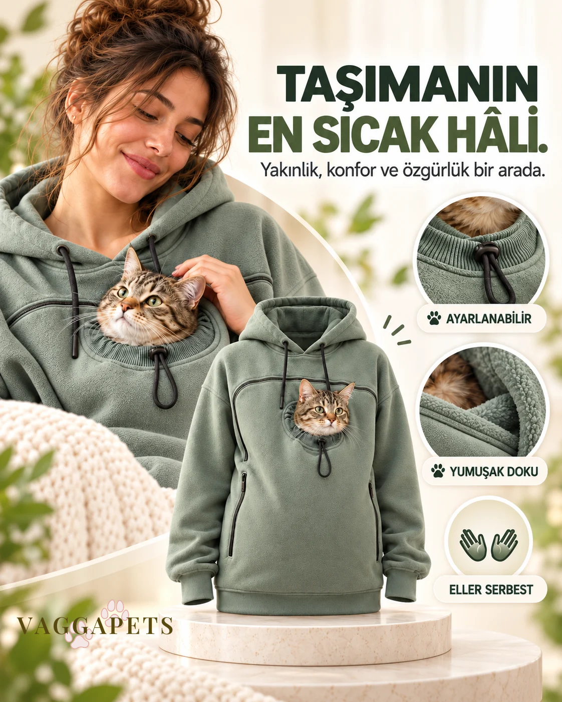 VAGGAPETS™ Kedi Hoodie