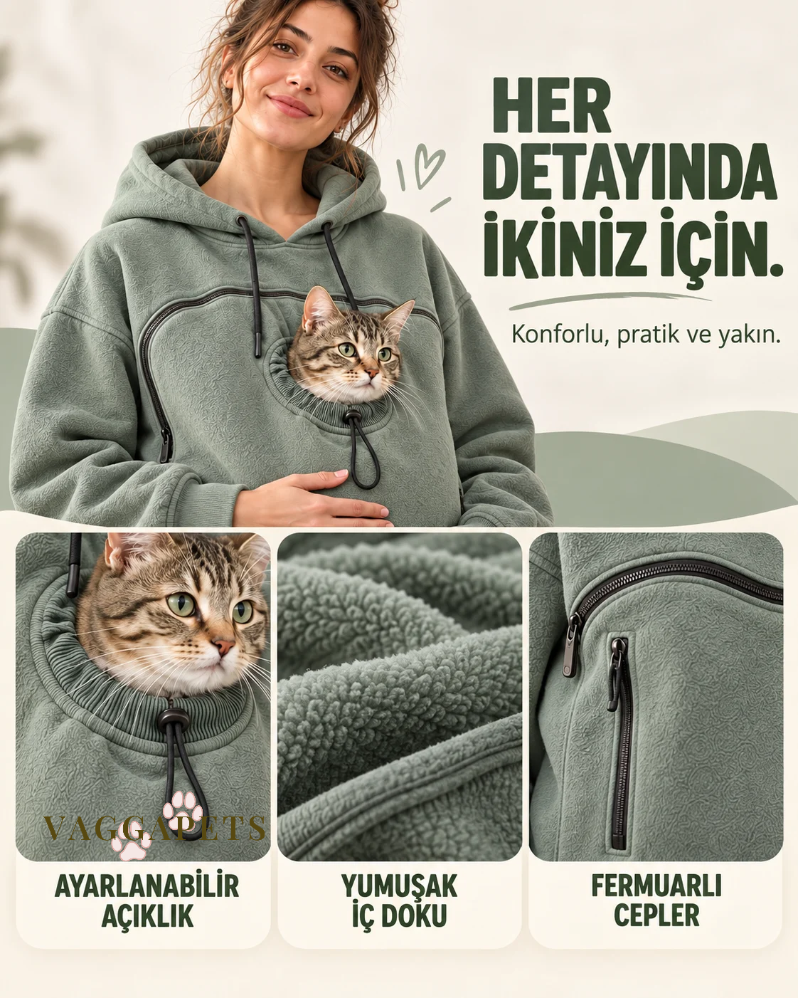 VAGGAPETS™ Kedi Hoodie